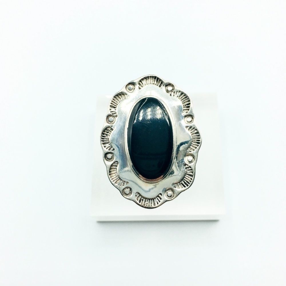 Vintage Southwestern Black Onyx Ring